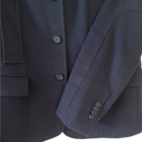 Brooks Brothers Women's Brushed Cotton Twill Navy Button Jacket 6 - Picture 4 of 7